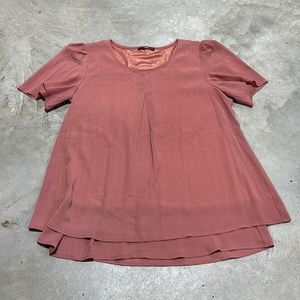 Gaharu brand‎ Rose pink shear lined top / Size M / D-84